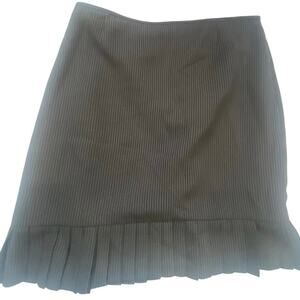 Tahari Arthur S Levine Skirt Womens 16 Black White Pinstripe Career Work
